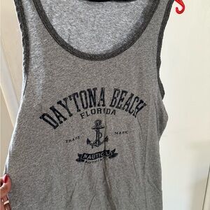 Gray Daytona Beach Nautical Tank Top